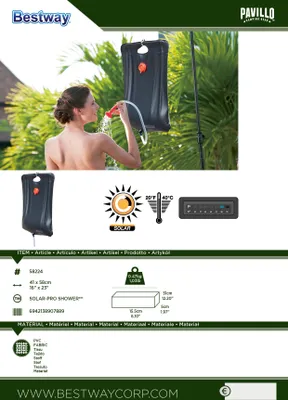Produktbild von Bestway Solar-Dusche 20 l "Solar-Pro", 58224