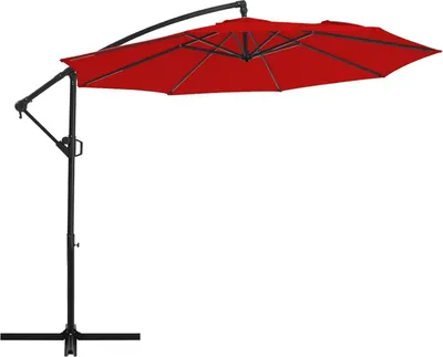 Produktbild von Sunula Ampelschirm 300 cm für Garten Balkon Terrasse, Rot