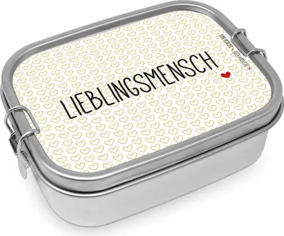 Image de Boîte à lunch en acier PPD Lieblingmensch, boîte à pain, boîte à lunch, boîte à goûter, 900 ml, 491281