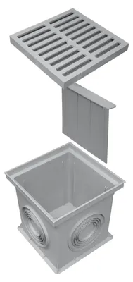 Produktbild von Marley Einlaufschacht 300x300mm mit Rost + Geruchsverschluss Hofablauf Bodenablauf