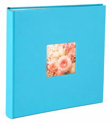 Produktbild von Flair Fotoalbum 30x30 cm 100 weiße Seiten Seiten Jumbo Buchalbum Fotobuch - Farbe: Türkis