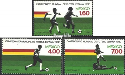 Produktbild von Briefmarken Mexiko 1982 Mi 1825-1827 (kompl.Ausg.) postfrisch Fußball-WM 82, Spanien
