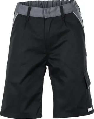 A pair of black and gray work shorts.