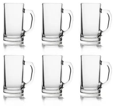 Biergläser mundgeblasen 49 cl 6er Set transparent