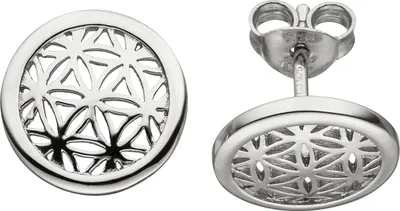 Produktbild von Ohrstecker blume des Lebens 925 Sterling Silber Ohrringe Silberohrringe