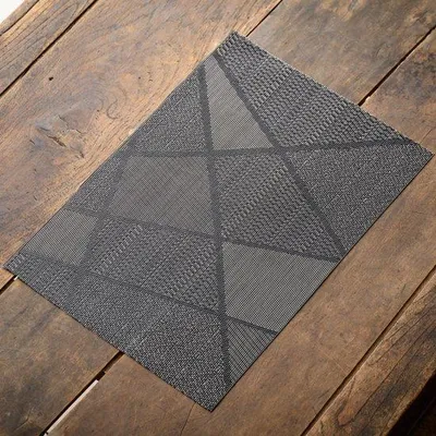 Image de Set de table élégant, noir, 45 x 30 cm, résistant à la chaleur et lavable