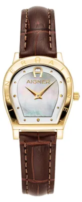 Zdjęcie produktu dla Zegarek damski Aigner na bransoletce ze stali nierdzewnej w kolorze złotym AGW.276001-SET