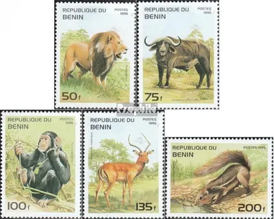 Produktbild von Briefmarken Benin 1995 Mi 691-695 (kompl.Ausg.) postfrisch Säugetiere Afrikas