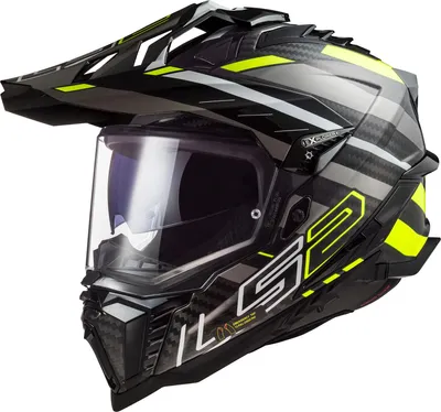 Image de Casque moto LS2 MX701 Explorer C Edge Noir H-V Jaune XL