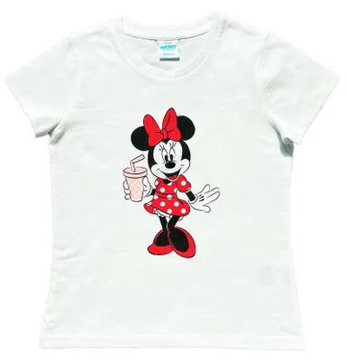 Produktbild von Disney Minnie Mouse Mädchen Kinder T-Shirt Kurzarm Weiß  , Größe:122-128