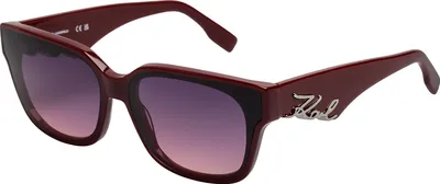 Produktbild von Karl Lagerfeld Moderne rechteckige Acetat-Sonnenbrille für Damen KL6161S