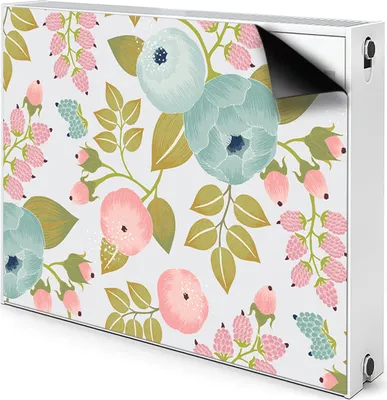 Produktbild von Magnet Heizung Verkleidung Abdeckung Heizung Heizkörperabdeckung 90x60 cm  - Frühlingsblumen