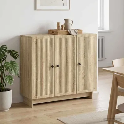 Produktbild von vidaXL Sideboard Sonoma-Eiche 89 x 34,5 x 80 cm Holzwerkstoff