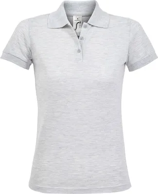 Imagen del producto de Camiseta polo para mujer SOLS Prime, de tejido pique, manga corta, modelo PC494 (talla L), color gris