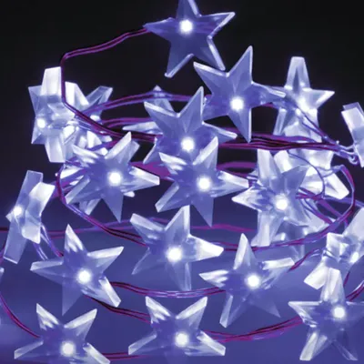 Immagine prodotto di Luminarie a filo con stelle, 40 LED, bianco freddo
