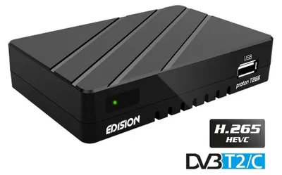 Produktbild von Edision proton T265 Full HD Hybrid DVB-T2 Kabel-Receiver FTA HDTV DVB-C/DVB-T2 H.265 HEVC (HDMI, USB 2.0)
