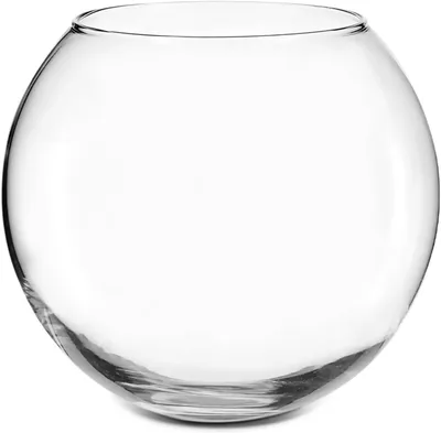 Imagen del producto de Esfera de vidrio transparente para acuarios, con un diámetro de 18 cm, ideal para peces pequeños