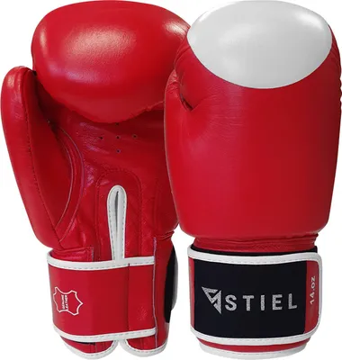 Produktbild von Stiel Pro Boxing Boxhandschuhe - mit Ziel - Rot - 12 oz.
