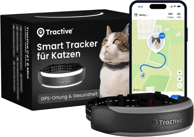 Obrázek produktu pro GPS lokalizátor pro kočky – mini – 32 g – s integrovaným obojkem a bezpečnostní sponou – černý