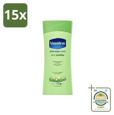 Produktbild von 15 x Vaseline Aloe Soothe Bodylotion - 200 ml - Vorratspackung - 15 Stücke