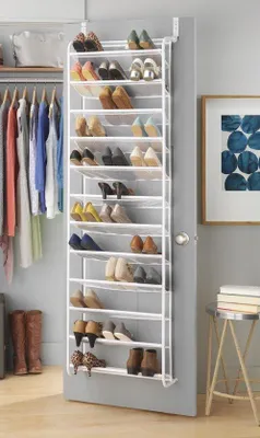 Produktbild von Famanu Schuhorganizer für die Tür, weiß, für 36 Paar Schuhe, platzsparend