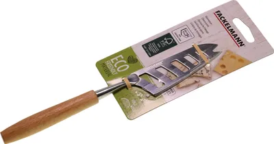 Image de Fackelmann Couteau à fromage à pâte molle Fair, couteau à fromage, coupeur de fromage, hêtre, acier inoxydable, 24 cm, 31038