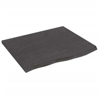 Produktbild von Tischplatte Dunkelbraun 60x50x2 cm Massivholz Eiche Behandelt