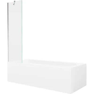 Obrázok produktu pre Mexen Vega obdĺžniková vaňa 170 x 70 cm s obkladom a 1-krídlovou sprchovou zástenou 50 cm, Transparentné, Chrómová - 550117070X9