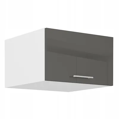 Produktbild von Oberer Tiefschrank mit Flügeltüren LAJLA - Breite 60 cm, grau/weiß