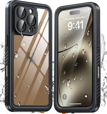 Produktbild von Vodotěsné Pouzdro pro iPhone 16 Pro Outdoor Kompletní Ochrana IP68 Certifikovaný Celotělový Podvodní Pouzdro černé