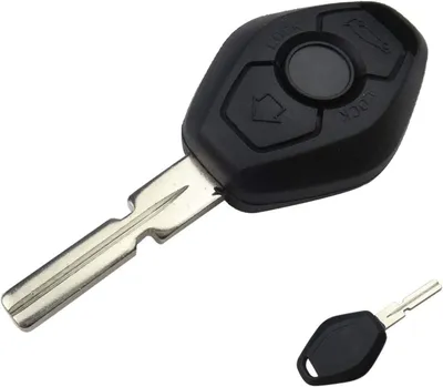 Produktbild von Techstar-Autoschlüsselgehäuse mit 3 Tasten und 4-poligem Schlüsselblatt für BMW – kompatibel mit E46, E39, E60, X3, X5