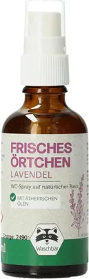Produktbild von Frisches Örtchen Lavendel, 50 ml, mit Sprühkopf.