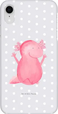 Produktbild von Mr. & Mrs. Panda Iphone XR Handyhülle Axolotl Hurra - Grau Pastell - Geschenk, Handy Case, Lurch, Premium Kunststoff, Fröhlich, Schwanzlurch, Spaß