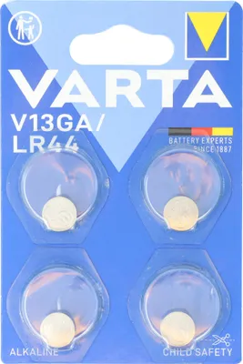 Produktbild von Varta 04276 101 404, Einwegbatterie, LR44, Alkali, 1,5 V, 4 Stück(e), 130 mAh