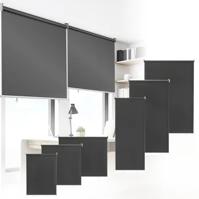 Obrázek produktu pro VINGO vertikální markýza Vertikální markýza na terasu balkon Boční roleta Ochrana proti slunci Odolná proti UV záření Antracit 140x240cm