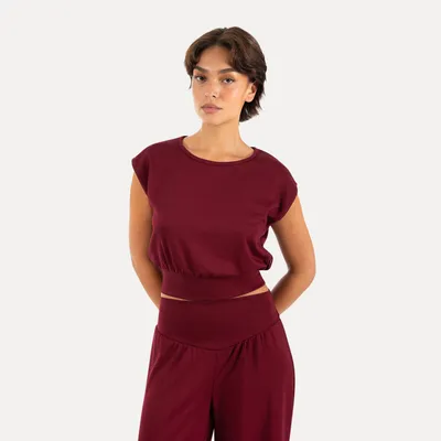 Image de Smilodox - T-shirt court pour femmes, modèle Jorina - Haut sans manches, coupe ample