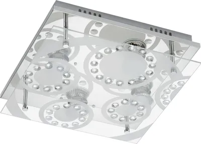 Produktbild von Briloner LED Deckenleuchte Tora Chrom 30x30cm 4 x 3W GU10 1000lm Warmweiß 3000K
