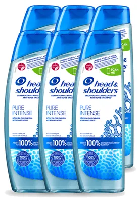 Produktbild von 6 x Head & Shoulders Anti-Schuppen Shampoo Pure Intense Hoofdhuid-Detox 250 ml - Vorteilspackung - 6 Stücke