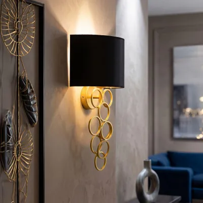 Obrázok produktu pre Nástenná lampa zo zlatého kovu 30x20x50 cm