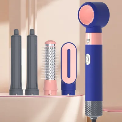 Produktbild von Lockenstäbe, Lockenstab, 600W, 5 in 1 Multifunktional-Haartrockner Set, 5 austauschbare Stäbe, Negativionen Stylingbürsten