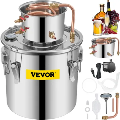 Productafbeelding van VEVOR Alcohol destilleerinstallatie, destilleerapparaat, 30 liter, voor thuisgebruik, wijnstilleerder, pomp
