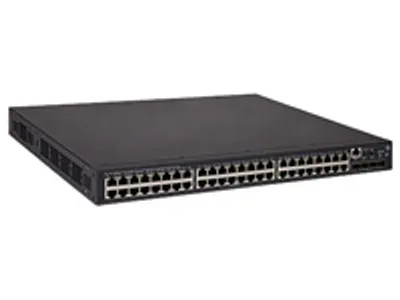 Obrázok produktu pre HPE 5130-48G-PoE+-4SFP+ (370W) EI, Riadený, L3, Gigabit Ethernet (10/100/1000), Podpora napájania cez Ethernet (PoE), Inštalácia do Racku, 1U