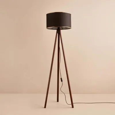 Produktbild von Opviq, AYD-3458, Stehlampen, Schwarz, Stoff, 21 x 21 x 140 cm
