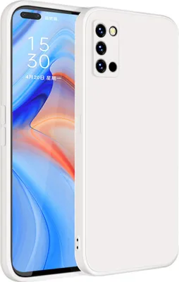 Produktbild von OPPO Reno4 Pro 5G Hülle, LaimTop Slim Liquid Silikon Gel Gummi Schutzhülle für OPPO Reno4 Pro 5G Weiß