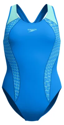Zdjęcie produktu dla Speedo Placement Laneback – kostium kąpielowy, niebieski, rozmiar 38 (UK) dla kobiet, niebieski, rozmiar 38 (UK)