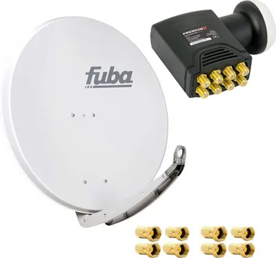 Produktbild von Fuba DAA 850 G Satellitenantenne Aluminium in Grau HDTV 4K DELUXE Octo LNB Sat