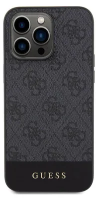 Produktbild von Guess, Hülle für iPhone 15 Pro Max MagSafe kompatibel 4G Stripe Ultra-Chic, Schwarz