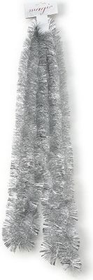 Inge‘s Christmas Decor 700000565, Fir garland, Kunststoff, Silber, 50 mm, 2700 mm