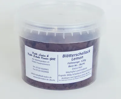 Produktbild von Blätterschellack, Lemon, 120g, im Becher