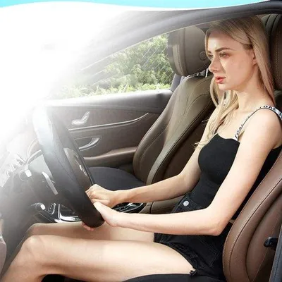 Produktbild von Ergonomische Sitzkissen aus Trageschaum mit abnehmbarem Bezug, geeignet für Auto, Büro, Zuhause und Rollstuhl – schwarz